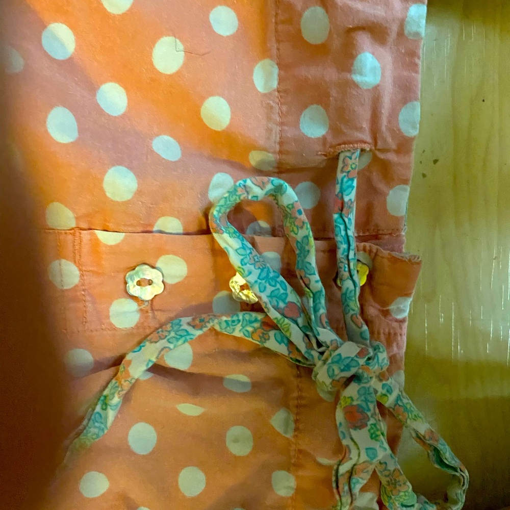 L pol-a-dot VS pj shorts button up with draw string pill n elastic